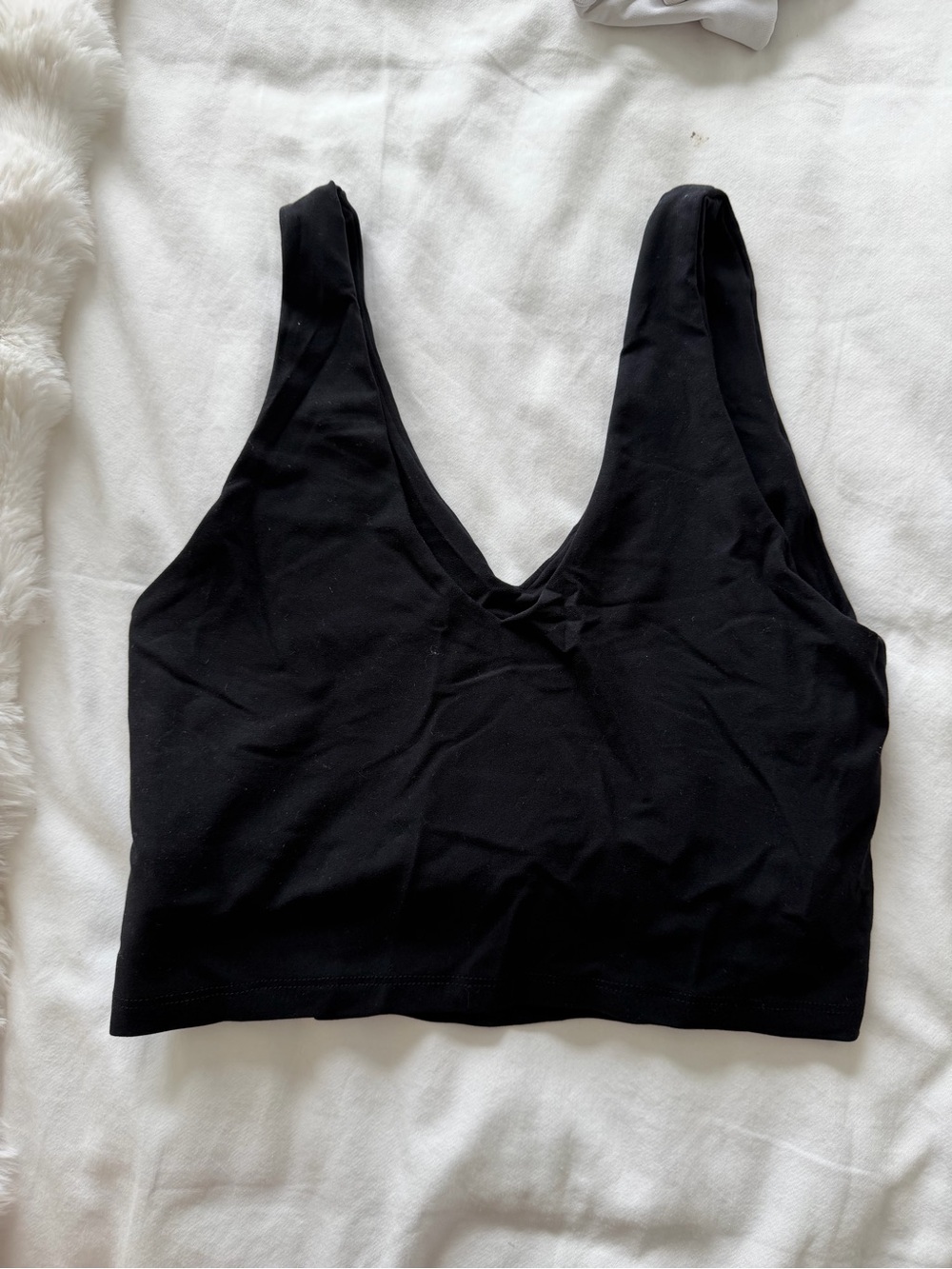 Carbon38 Black Seamless V-Neck Bralette